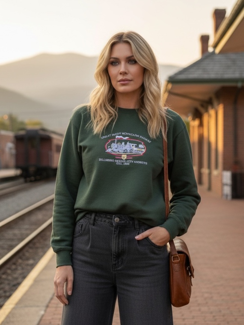 Great Smoky Mountains Railway Sweatshirt Size M UNISEX